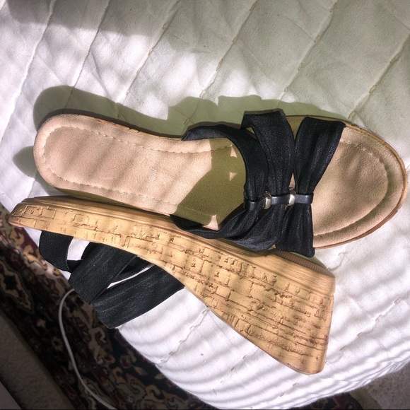 Italian Shoemaker sz 8 2in wedge cork platform - Picture 1 of 5